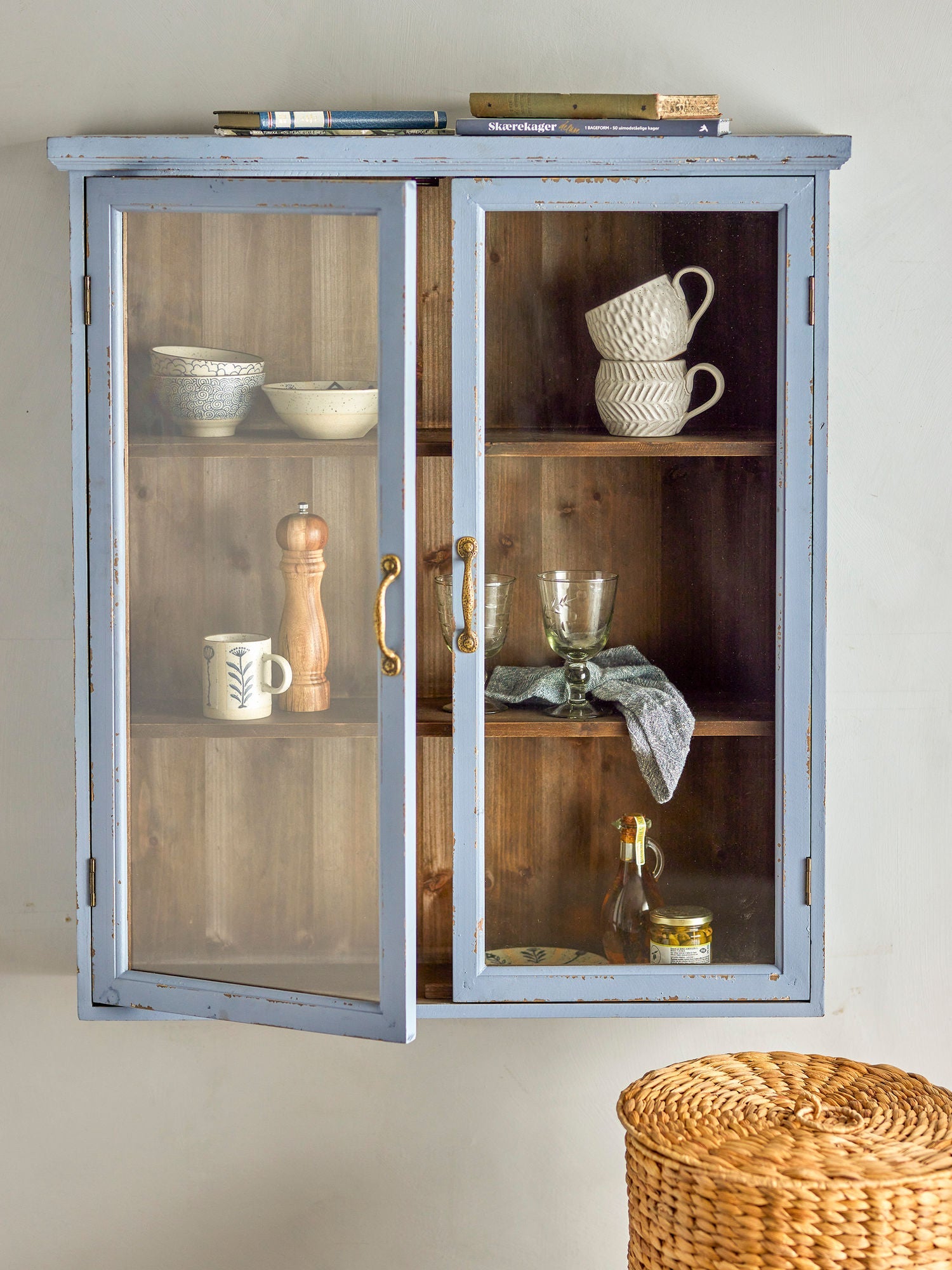 Creative Collection Hazem Cabinet, Blue, Firwood