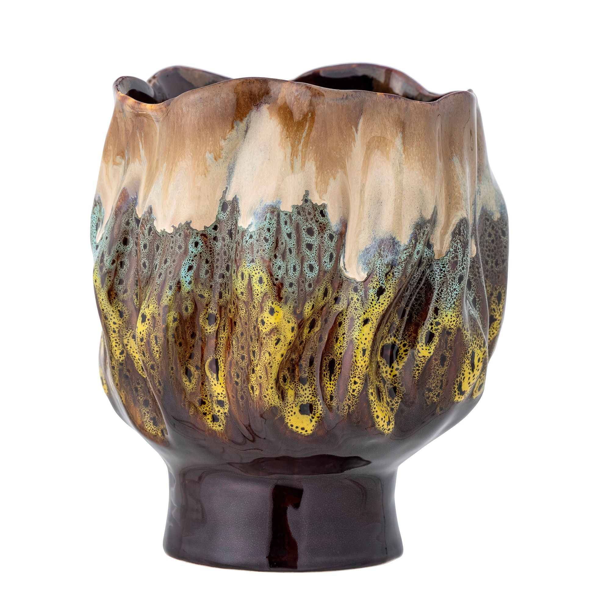 Creative Collection Mahnoor Flowerpot, Brown, Stoneware