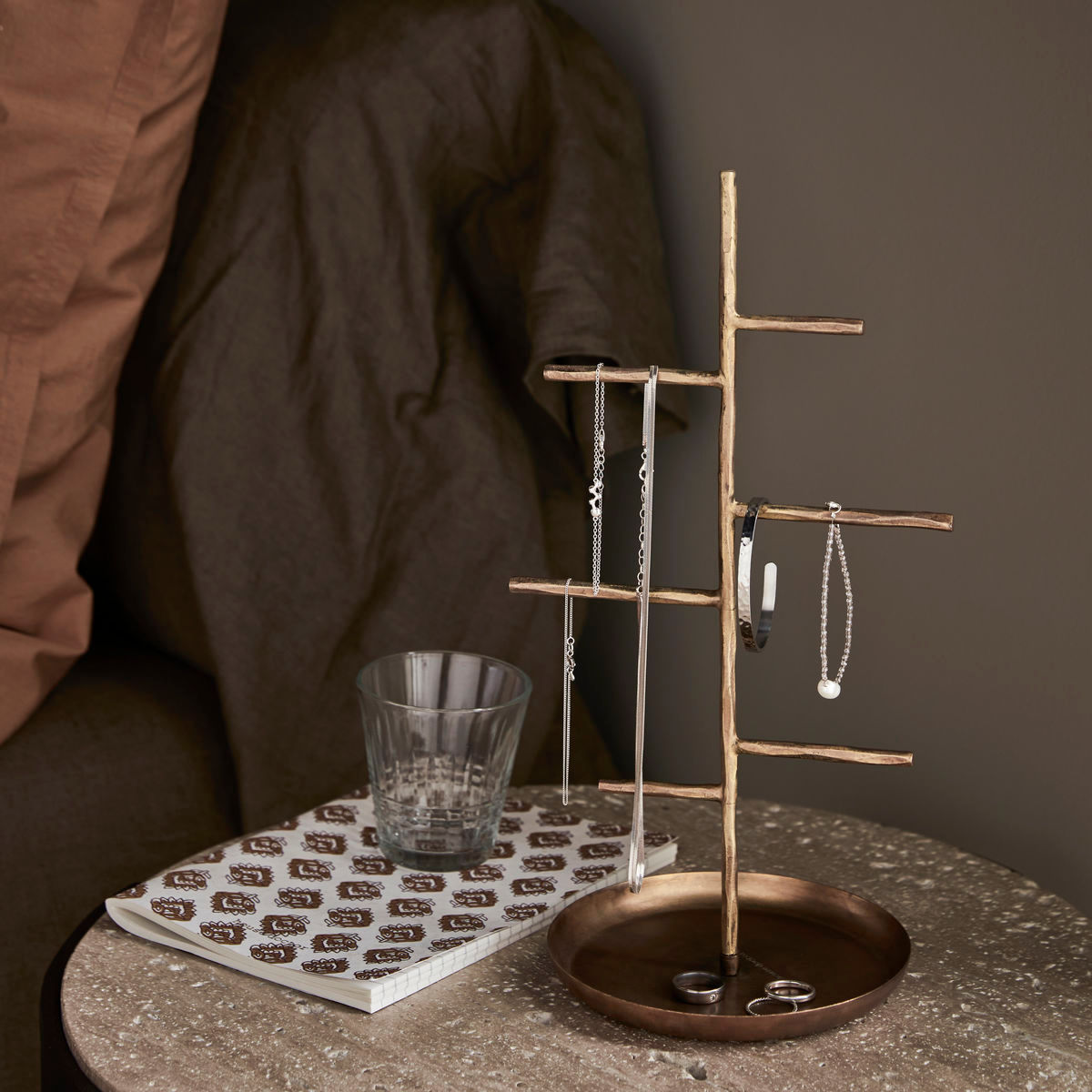 House Doctor Jewellery stand, HDJewel, Brushed brass finish