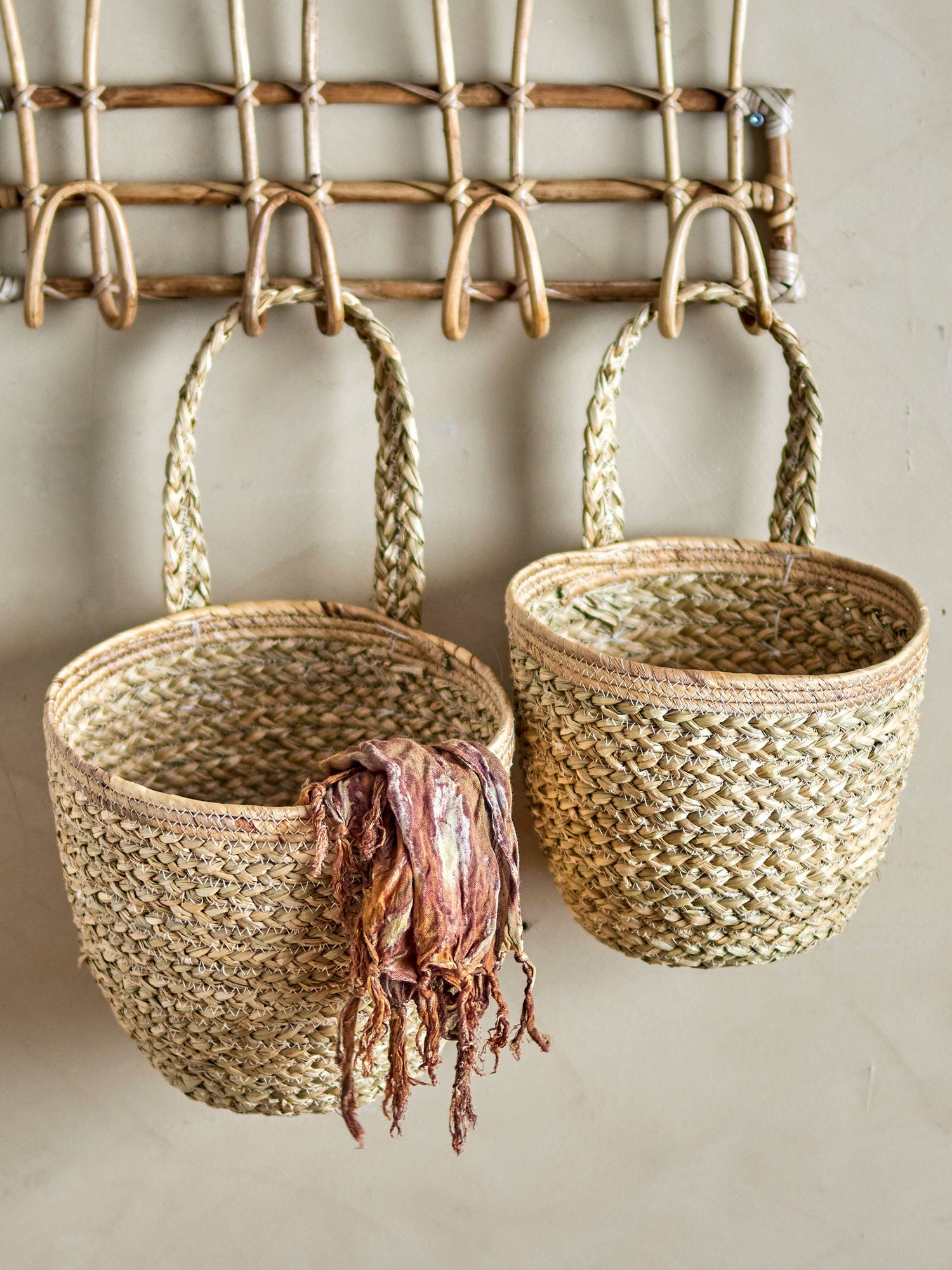 Bloomingville Amia Wall Basket, Nature, Seagrass