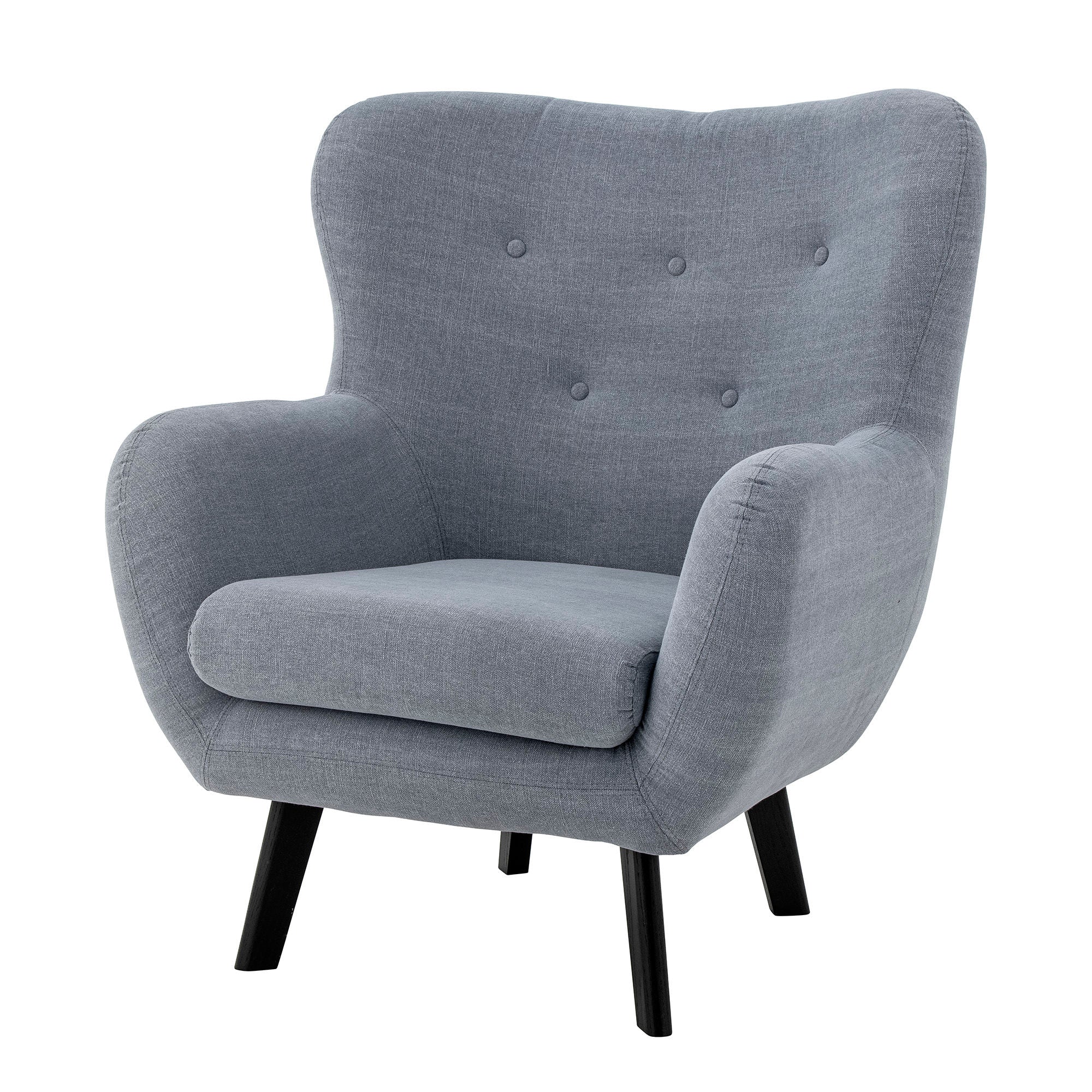 Creative Collection Beau Lounge Chair, Blue, Cotton