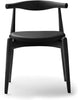 Carl Hansen Ch20 Elbow Chair, Colored Oak/Black Leather