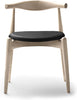 Carl Hansen Ch20 Elbow Chair, Soaped Oak, Black Leather