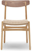 Carl Hansen CH23 stol oljet eik med naturflette, valnøtt rygg, eikplugg