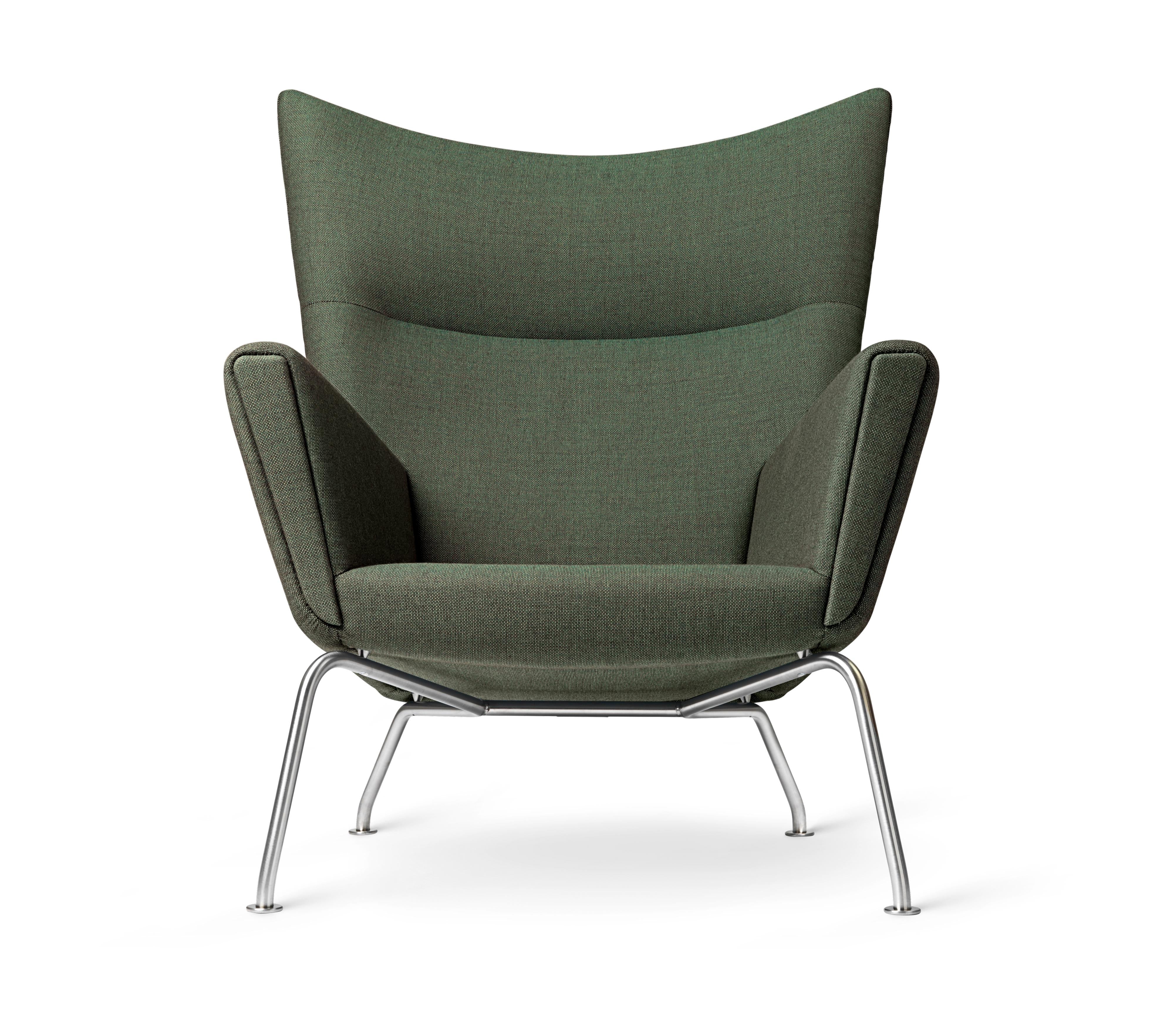 [product_category]-Carl Hansen Ch445 Wing Chair, Steel/Passion 3101-Carl Hansen-5715397079946-CH445-SS-HR-FSC-70-Passion-3101-CAR-1