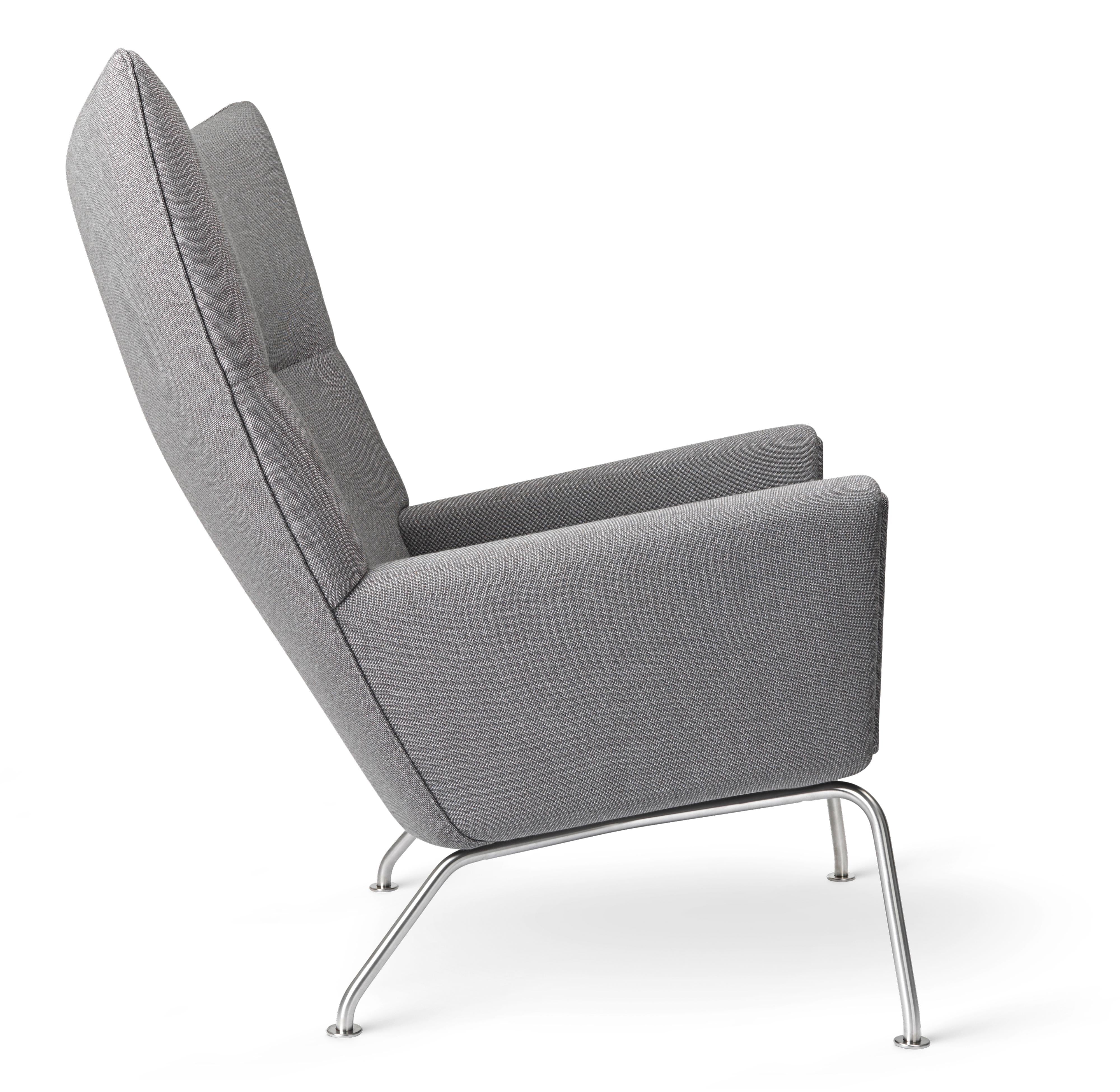 [product_category]-Carl Hansen Ch445 Wing Chair, Steel/Passion 6101-Carl Hansen-5715397080447-CH445-SS-HR-FSC-70-Passion-6101-CAR-9