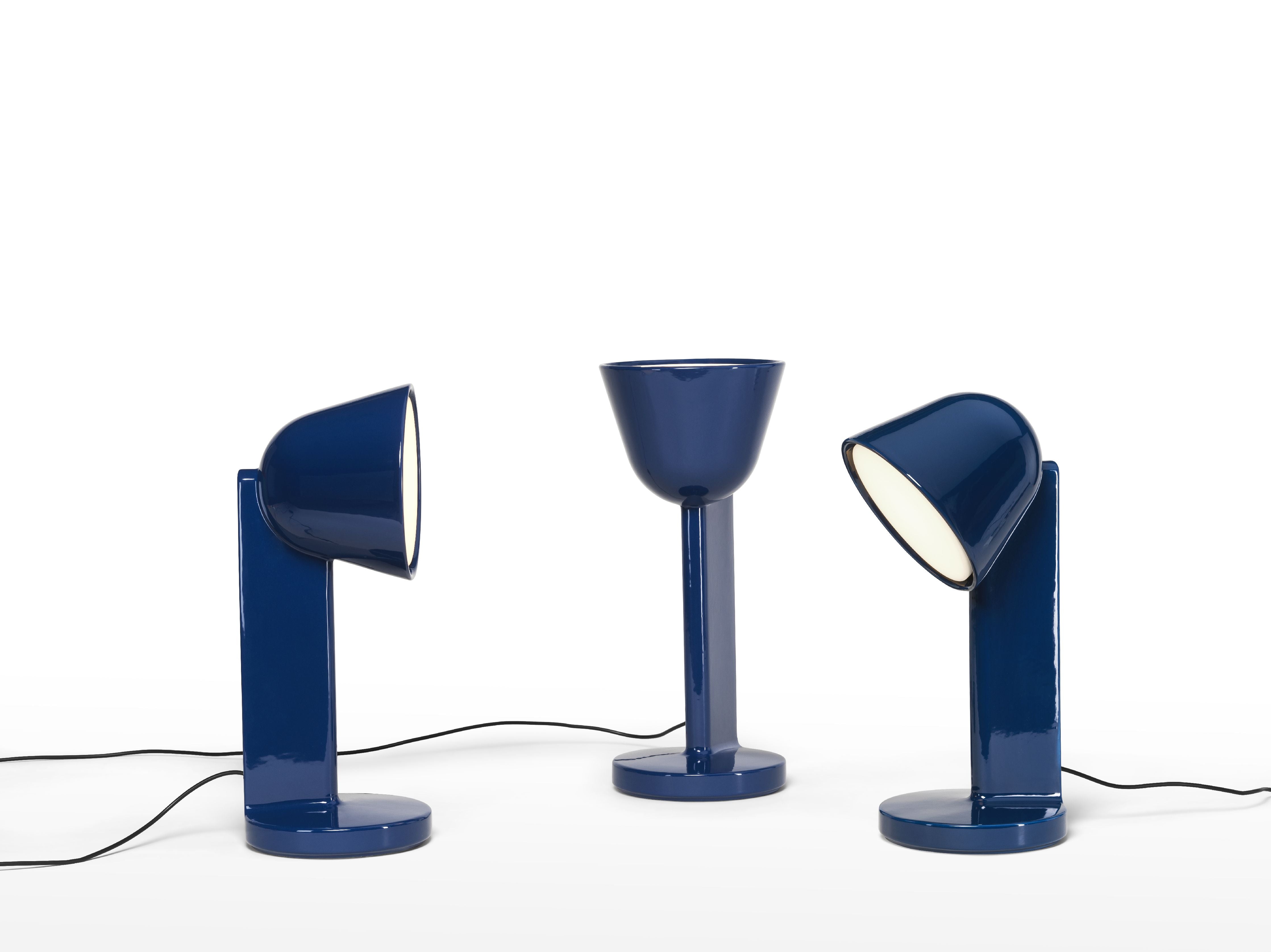 Flos Céramique Table Lamp Down, Navy Blue