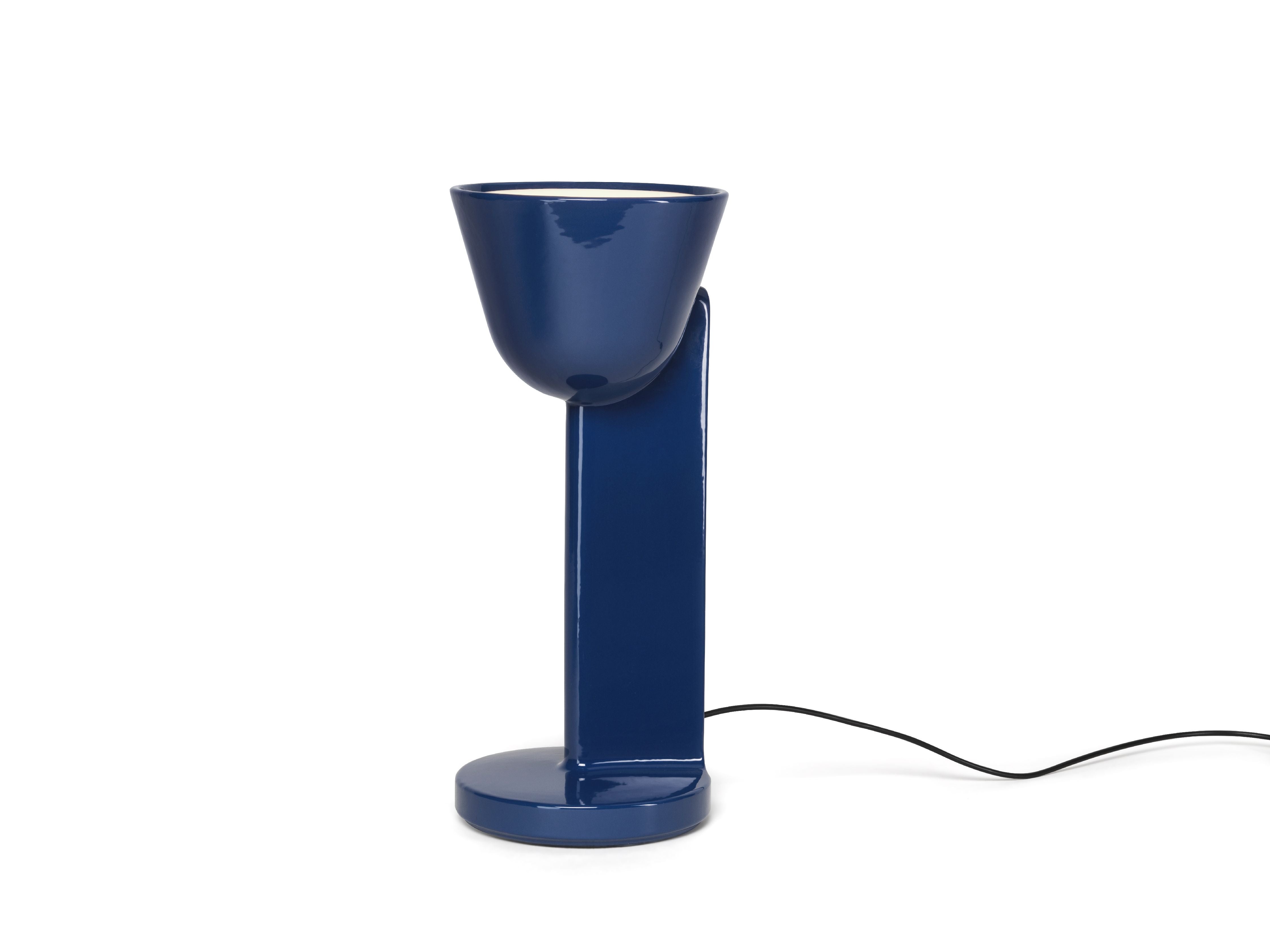 Flos Céramique Table Lamp Up, Navy Blue