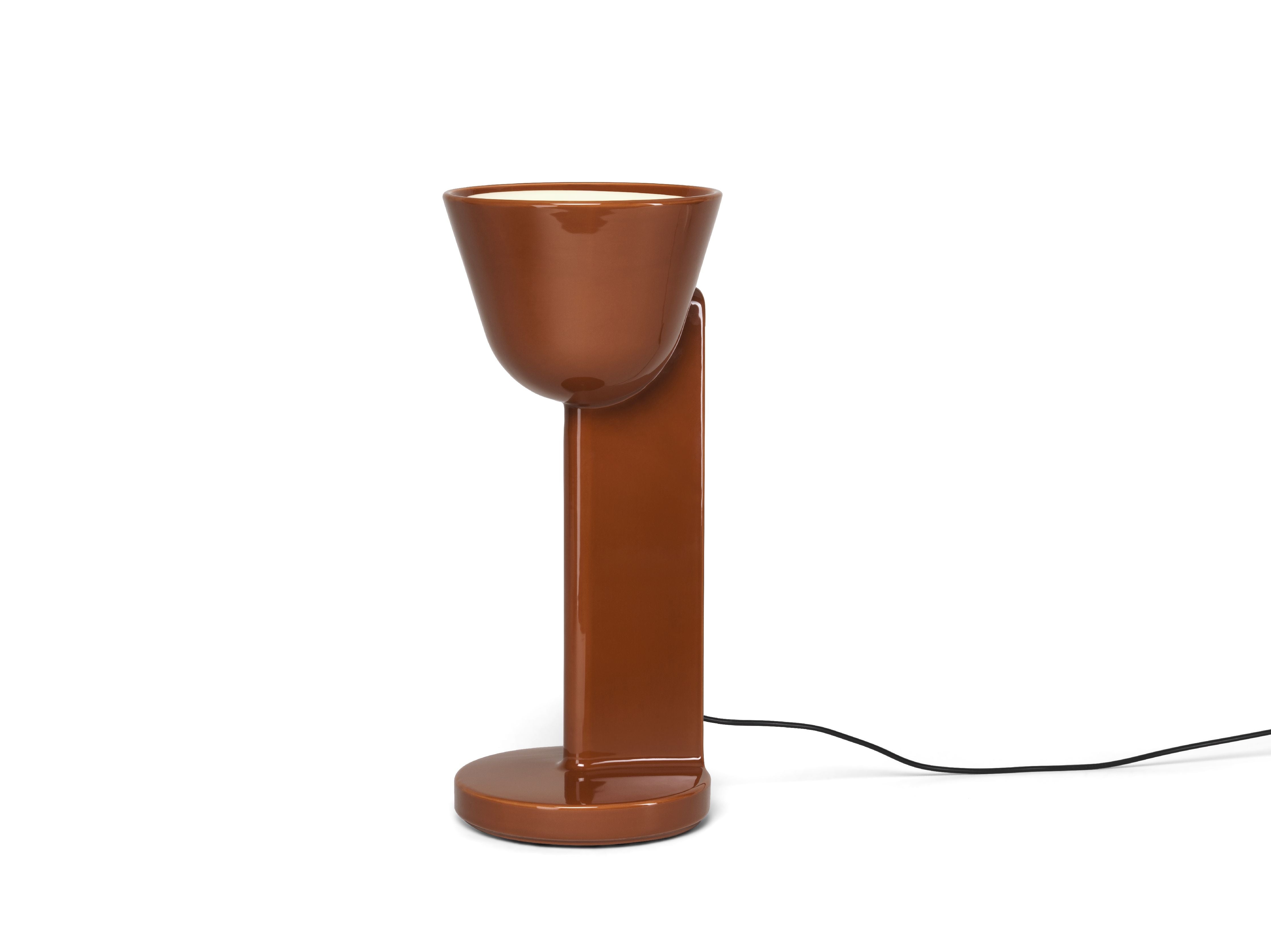 Flos Céramique Table Lamp Up, Rust Red