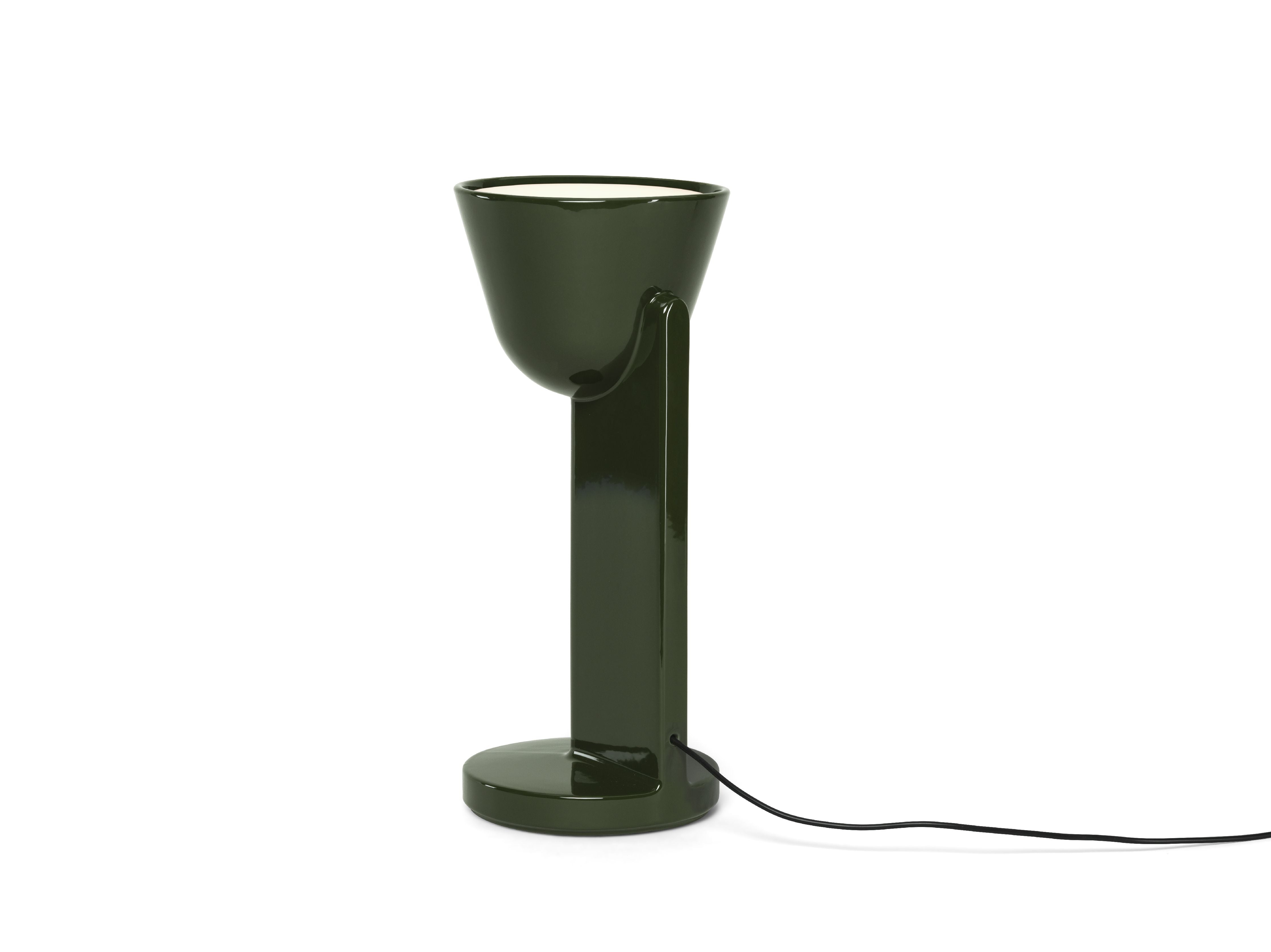 Flos Céramique Table Lamp Up, Moss Green