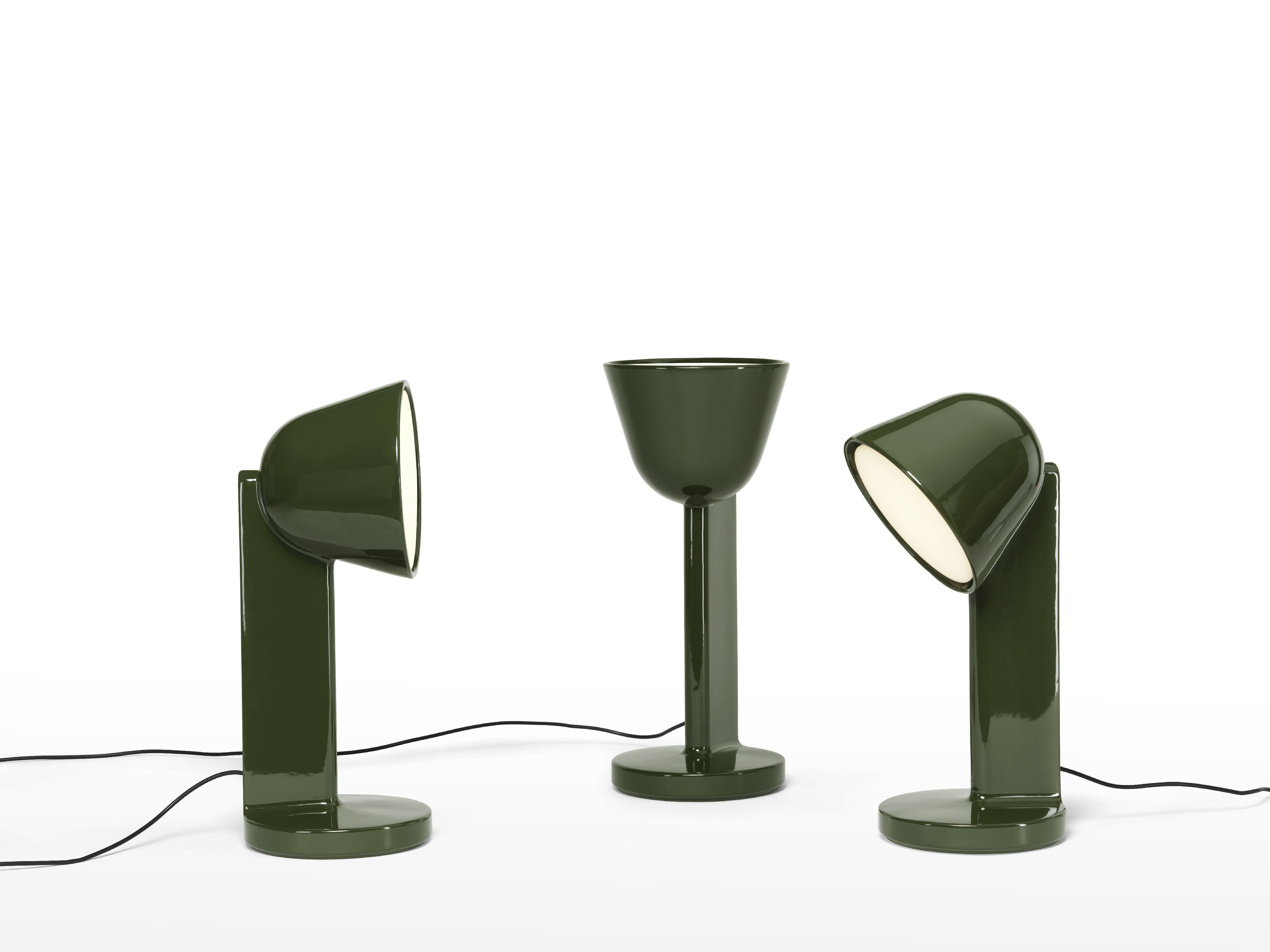 Flos Céramique Table Lamp Up, Moss Green