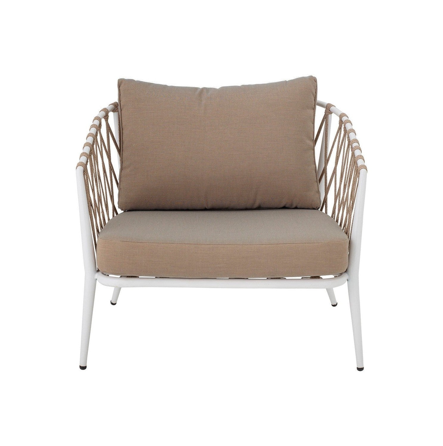 Creative Collection Cia Lounge Chair, White, Metal