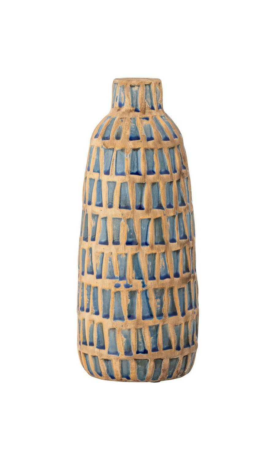 Creative Collection Mayann Deco Vase, Blue, Terracotta