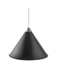 Cuero Namibia Pendant ø 35 Cm, Black/Chrome With White Cable
