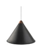 Cuero Namibia Pendant ø 35 Cm, Black/Copper With White Cable