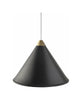 Cuero Namibia Pendant ø 45 Cm, Black/Brass With White Cable