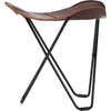 Cuero Pampa Flying Goose Stool, Chocolate/Black