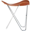 Cuero Pampa Flying Goose Stool, Polo/Chrome