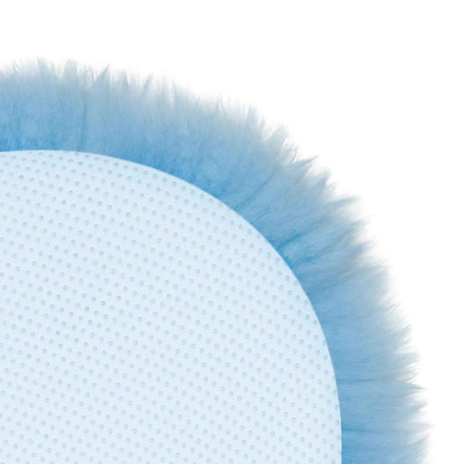 Light blue genuine sheepskin chair pad | Round