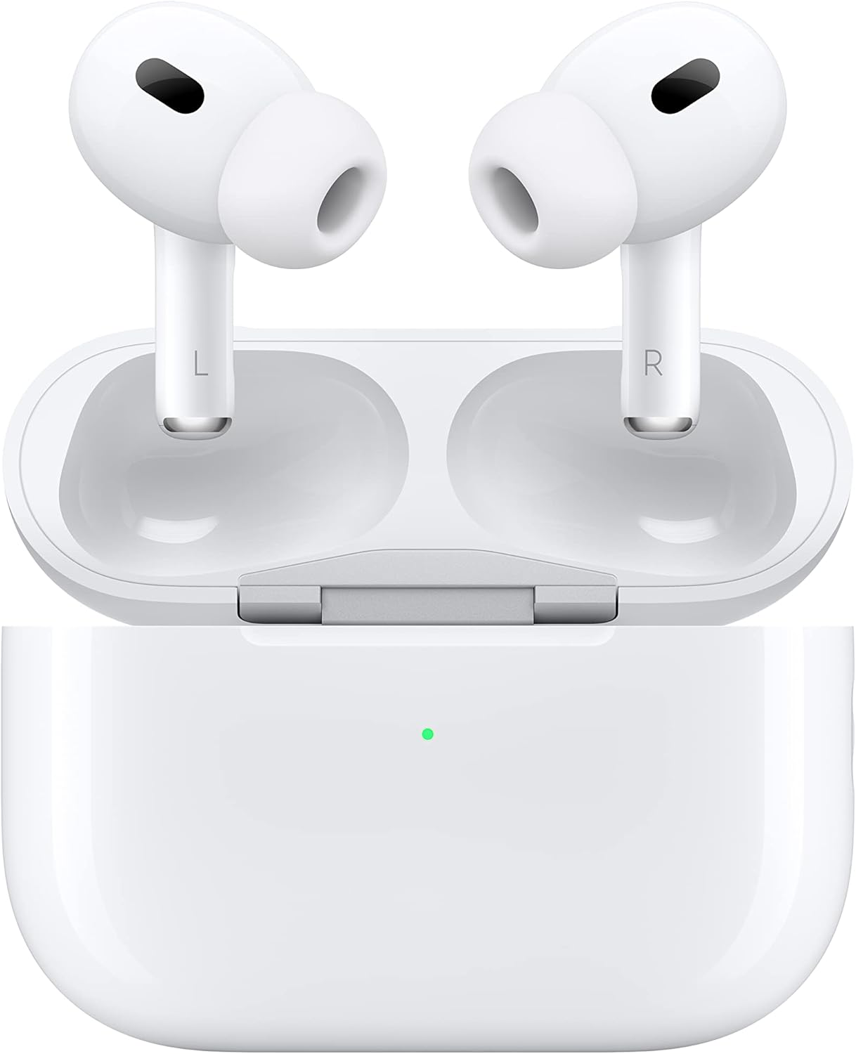 Apple AirPods Pro 2 Trådløse In-ear Hodetelefoner, Bluetooth Hodetelefoner, Aktiv Støyreduksjon, Hørselshjelpefunksjon, Transparensmodus, Personlig 3D-lyd, Hi-Fi Lyd, H2 Chip, Lading via USB-C 