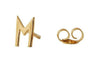 Design Letters Earring With Letter, Gold, M