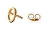 Design Letters Earring With Letter, Gold, O