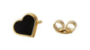 Design Letters Earring's Enamel Heart, Black/Gold