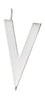 Design Letters Eases For Initial Necklace 30 Mm Silver, V