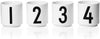 Design Letters Espresso Cups 1 4 Set, White