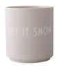 Design Letter's Favorite Mug Let It Snow, Pastel Beige