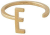 Design Letters Letter Ring A Z, 18k Gold Plated, E