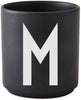 Design Letters Personal Porcelain Mug A Z, Black, A