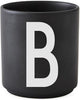 Design Letters Personal Porcelain Mug A Z, Black, B