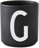 Design Letters Personal Porcelain Mug A Z, Black, G