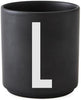 Design Letters Personal Porcelain Mug A Z, Black, L