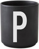 Design Letters Personal Porcelain Mug A Z, Black, P