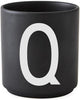 Design Letters Personal Porcelain Mug A Z, Black, Q