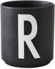 Design Letters Personal Porcelain Mug A Z, Black, R