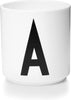 Design Letters Personal Porcelain Mug A Z, White, A