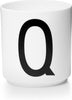 Design Letters Personal Porcelain Mug A Z, White, Q