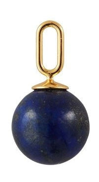 [product_category]-Design Letters Stone Drop Pendant 8mm 18k Gold Plated Silver, Lapis Lazuli Blue-Design Letters-5710498192013-90302021LAPLAZULI-DES-1