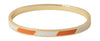 Designbrev stribet slikbangle, orange tiger/hvid