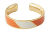 Designbrev stribet slikring, orange tiger/hvid