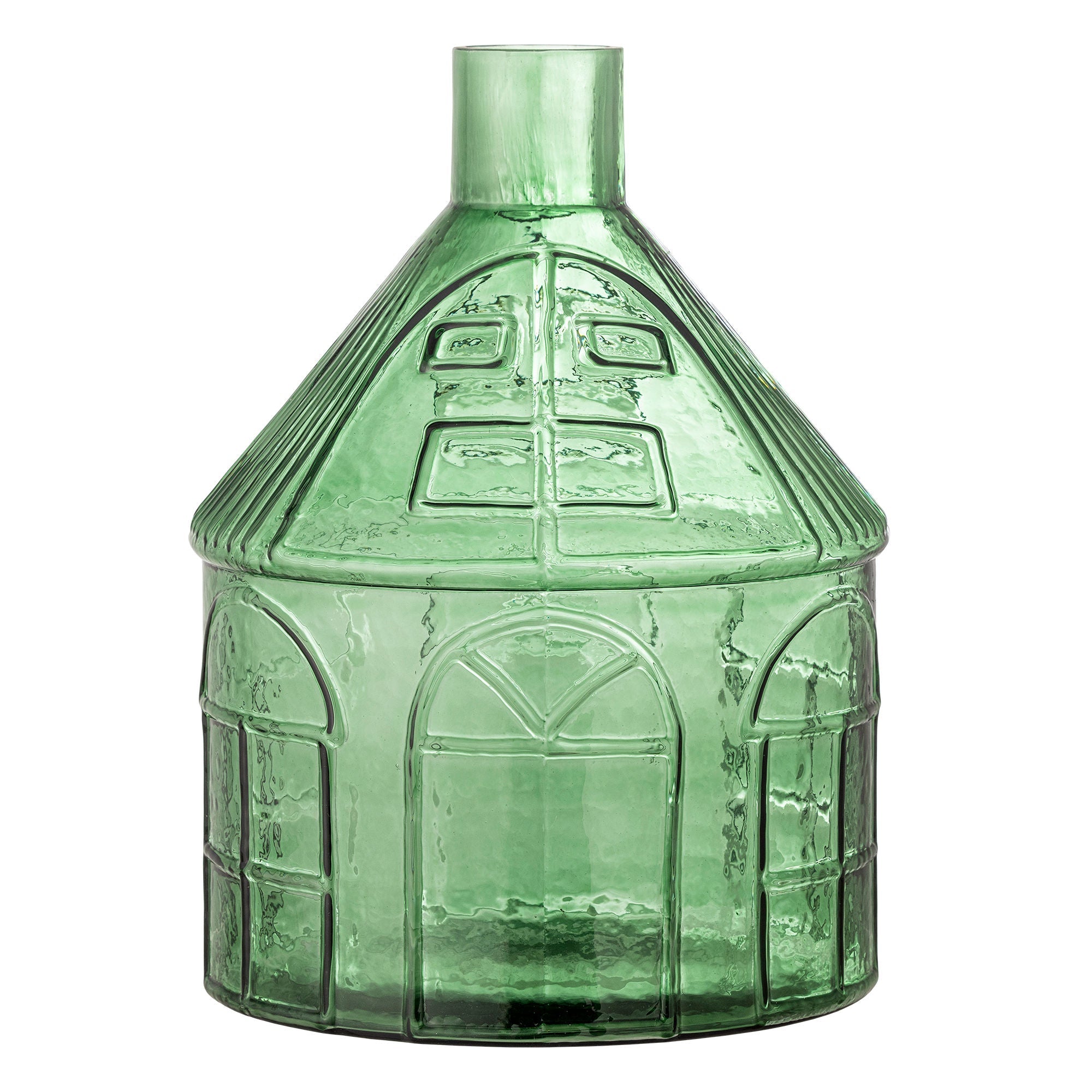 Bloomingville Kamila Vase, Green, Recycled Glass