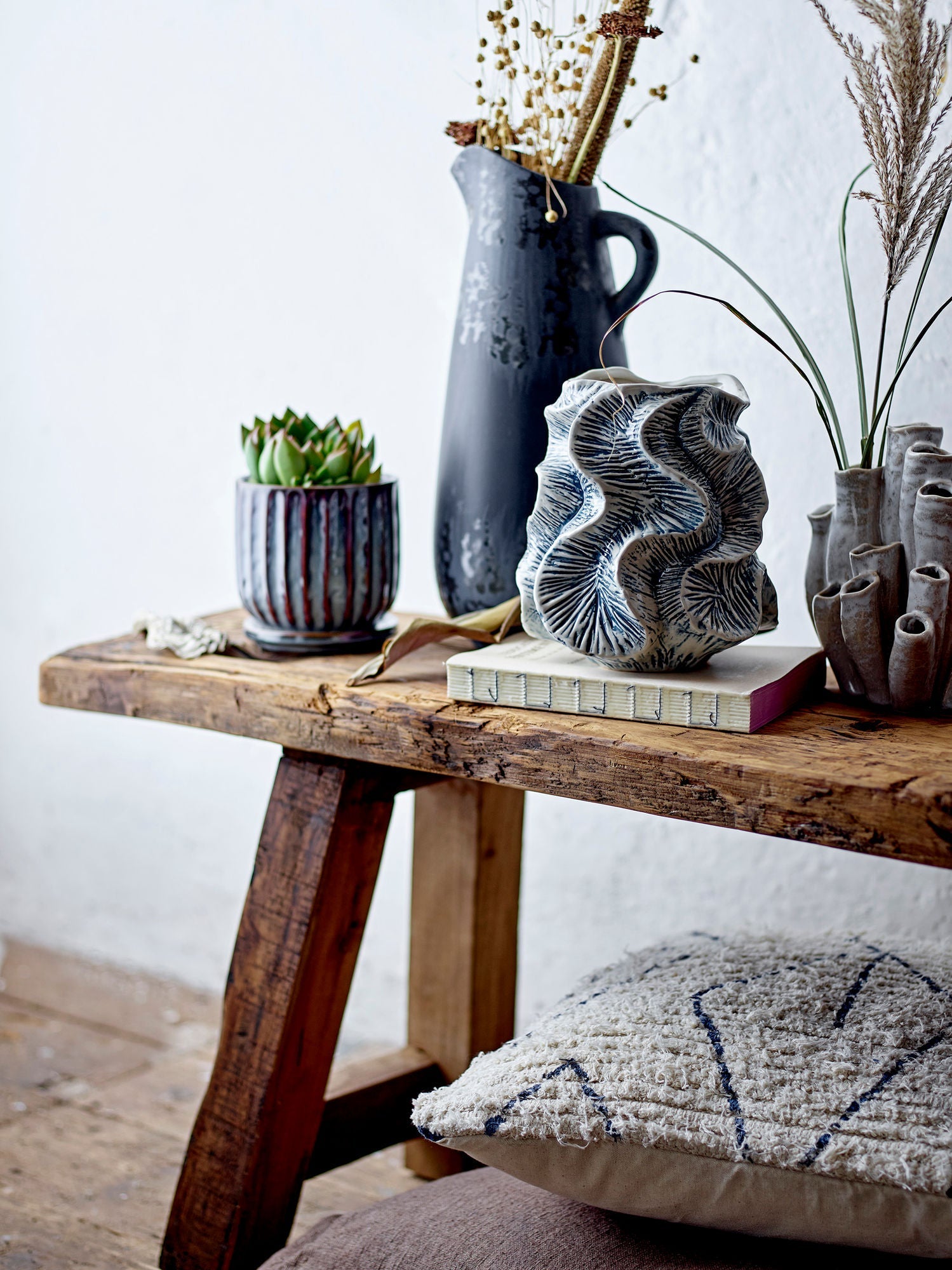 Creative Collection Guxi Vase, Blue, Stoneware