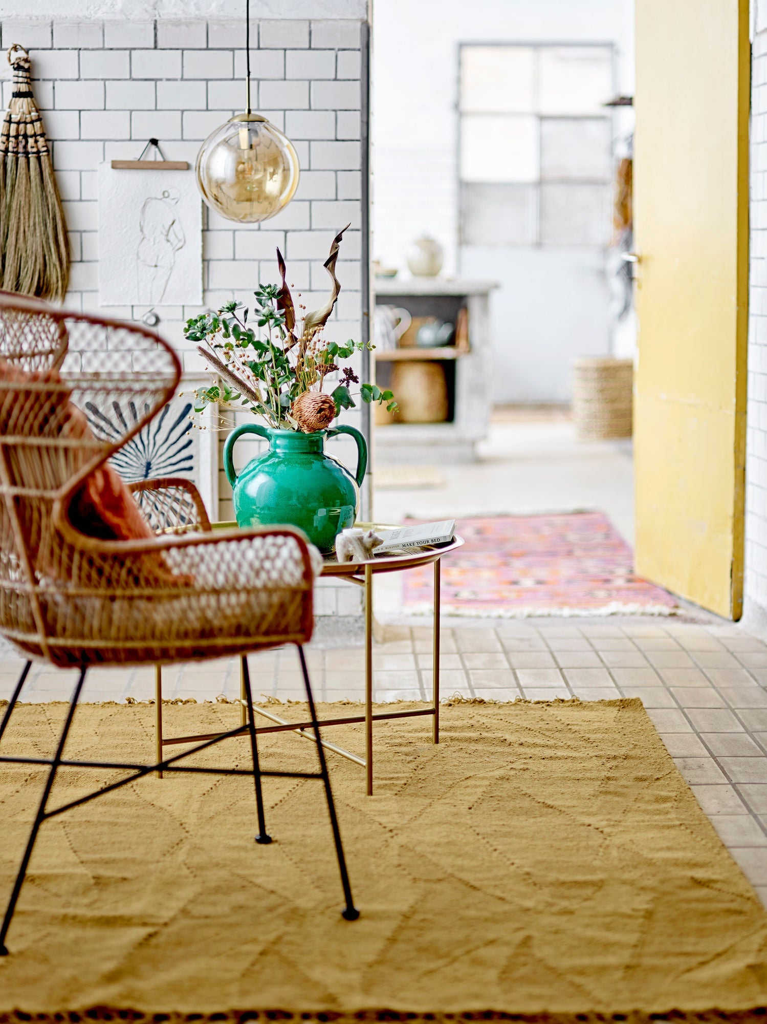 Bloomingville Dalia Tray Table, Brass, Metal