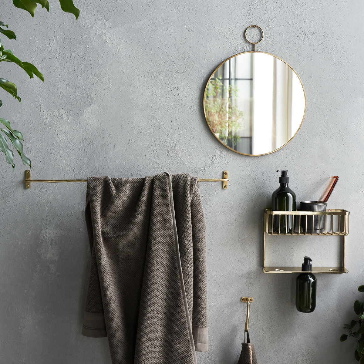 House Doctor Towel rail, HDWelo, Brushed brass finish