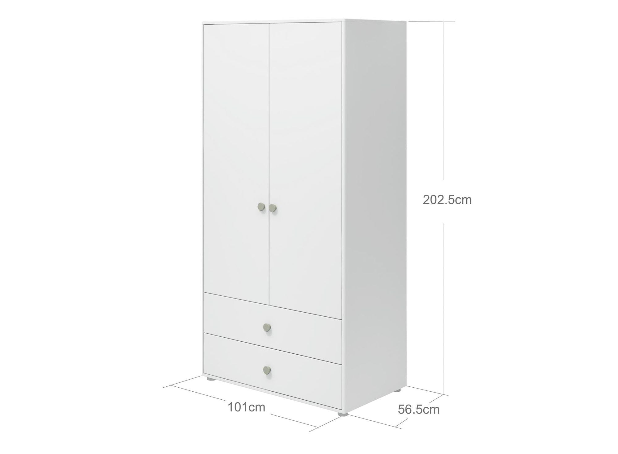 FLEXA Wardrobe, 2 doors + 2 drawers