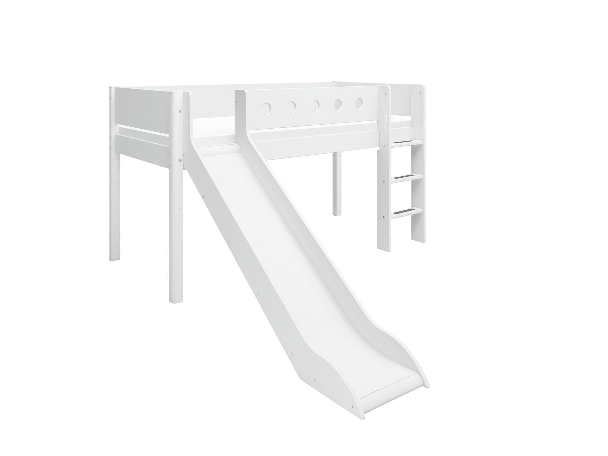 FLEXA Mid-high bed w. straight ladder and slide