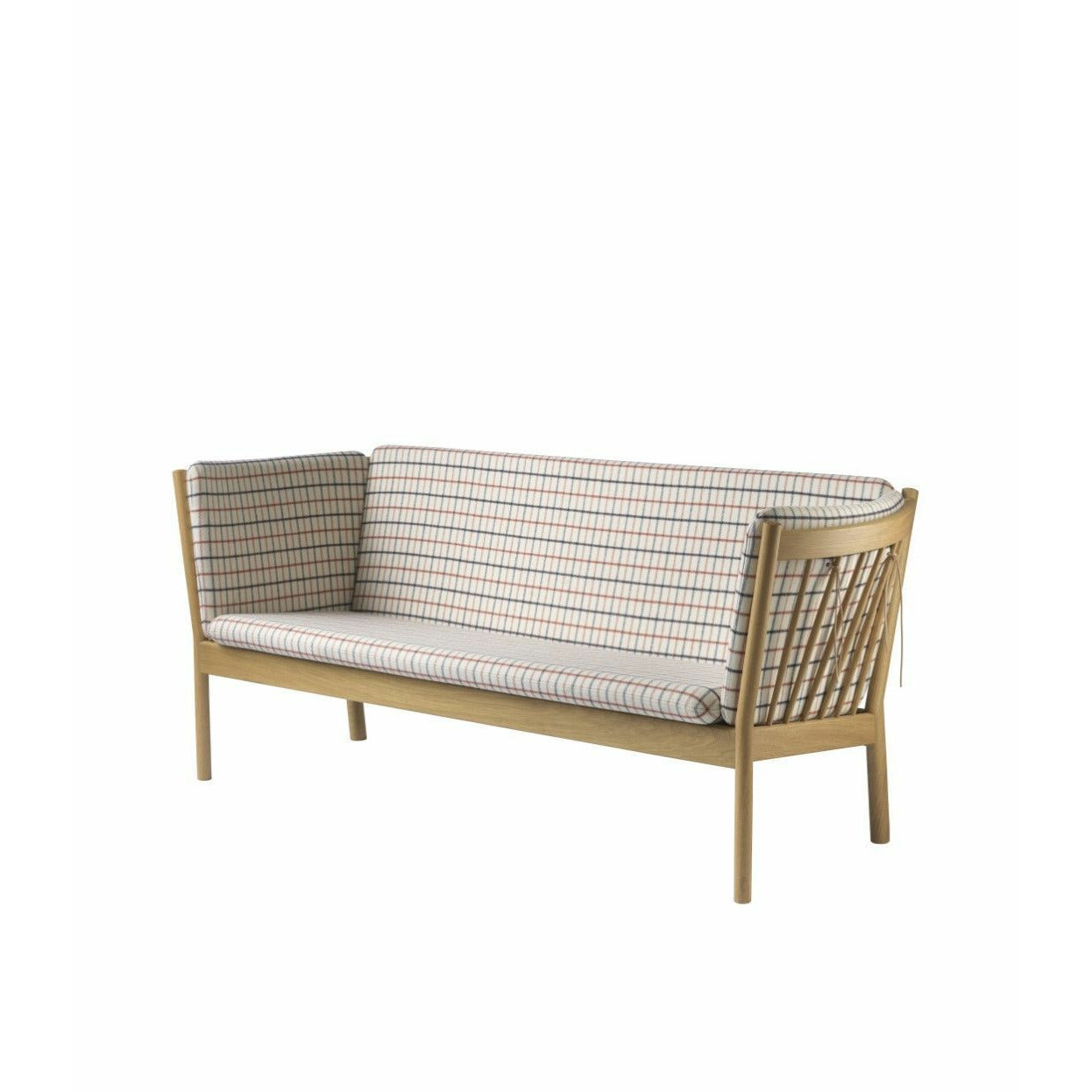 FDB Møbler J149 3-Personers Sofa, Natur/Rødternet